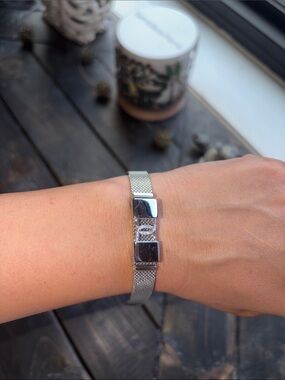 KEEP Collective Silver Mesh Bracelet with Charms